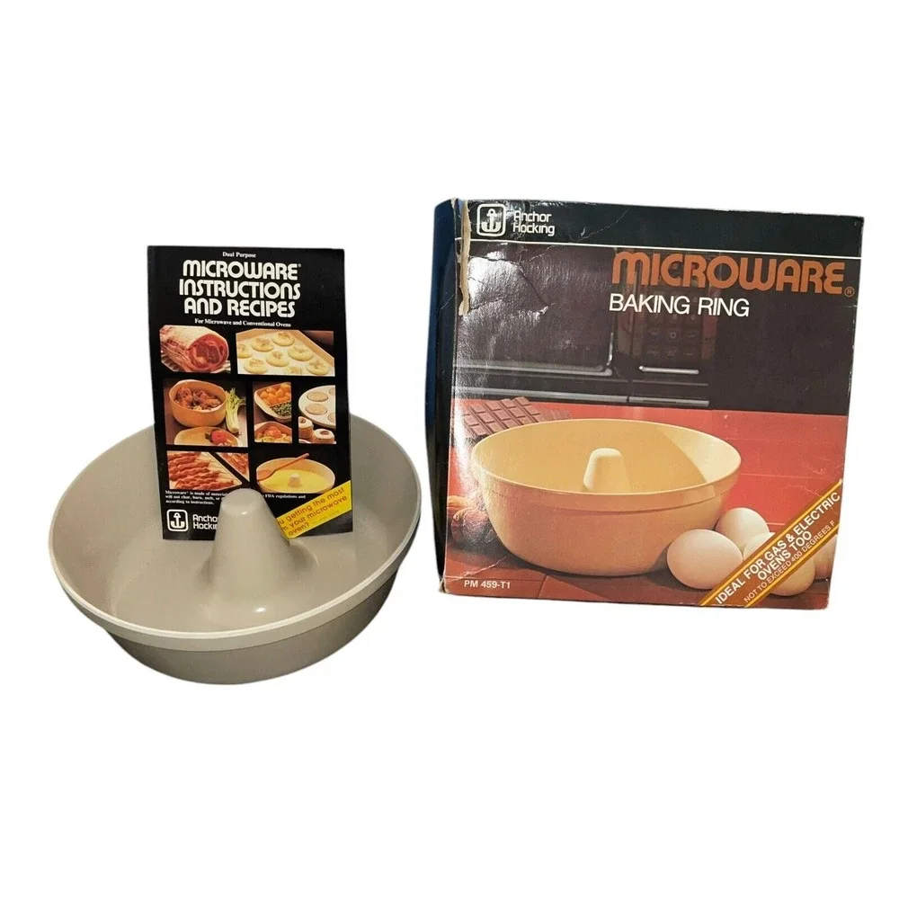 Vintage Anchor Hocking Microware Baking‎ Ring 2.5 Qt PM 459-T1 Retro Kitchen